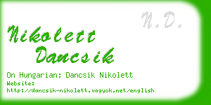 nikolett dancsik business card